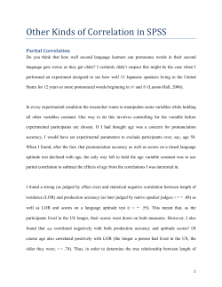Other Kinds of Correlation in SPSS