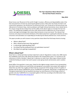 The Top 5 Questions About Diesel Fuel