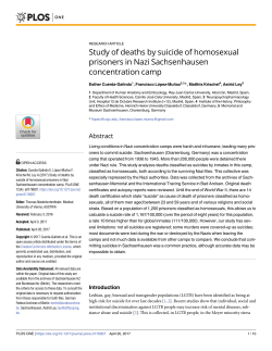 Study of deaths by suicide of homosexual prisoners in Nazi