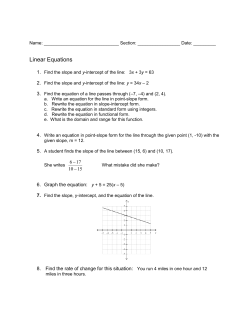 Linear Equations