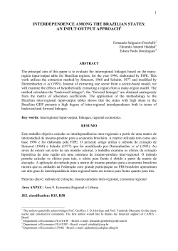 interdependence among the brazilian states: an input