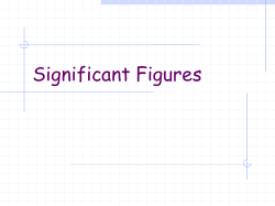 Significant Figures