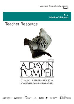 A Day in Pompeii Teacher Resource for Year 4-7