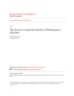 The doctor`s composite identity in Shakespeare`s Macbeth