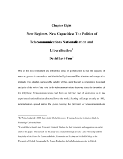 The Politics of Telecommunications Nationalisation and Liberalisation