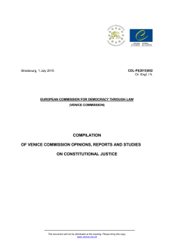 compilation of venice commission opinions, reports and studies on