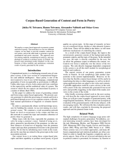 Corpus-Based Generation of Content and Form in Poetry
