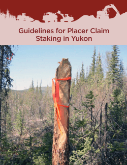 Guidelines for Placer Claim Staking in Yukon