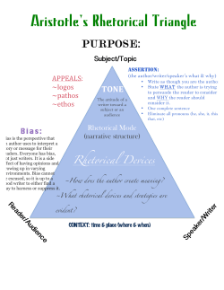 Aristotle`s Rhetorical Triangle