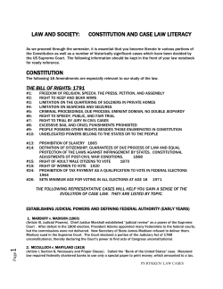 constitution and case law literacy - School District of Black River Falls