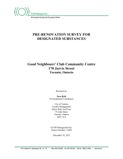 Designated Substance Report