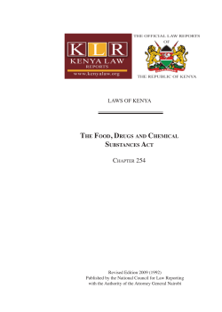 the food, drugs and chemical substances act