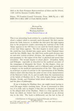 Idols in the East: European Representations of Islam and