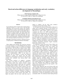 Rural and urban differences in language socialization and early