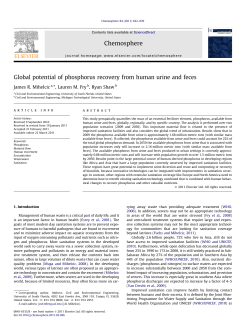 Global potential of phosphorus recovery from human urine and feces