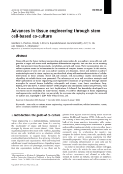 Advances in tissue engineering through stem cellbased