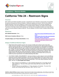 California Title 24 &ndash; Restroom Signs