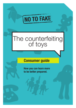 The counterfeiting of toys