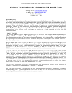 Challenges toward Implementing a Halogen-Free