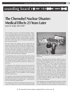 Sounding Board: The Chernobyl Nuclear Disaster: Medical Effects