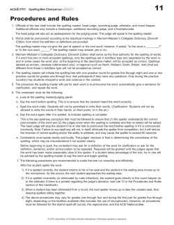 Procedures and Rules