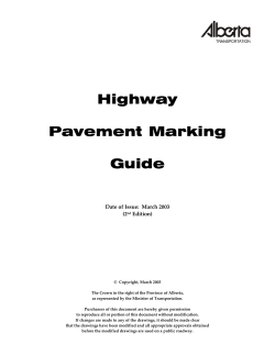 Alberta Highway Pavement Marking Guide 2003