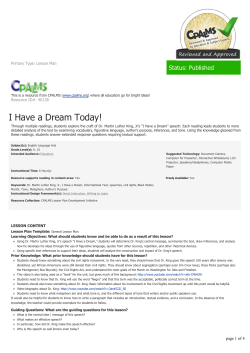 I Have a Dream Today!