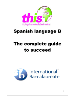 Spanish language B The complete guide to