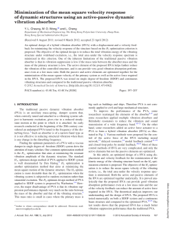 Minimization of the mean square velocity response of dynamic