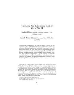 The Long-Run Educational Cost of World War II