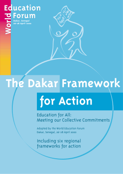 The Dakar Framework for Action - UNESDOC