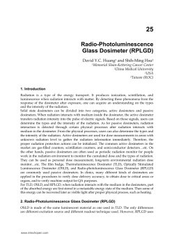 Radio-Photoluminescence Glass Dosimeter (RPLGD)