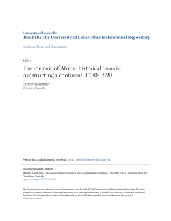 The rhetoric of Africa : historical turns in constructing a continent