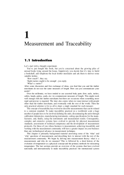 Measurement and Traceability