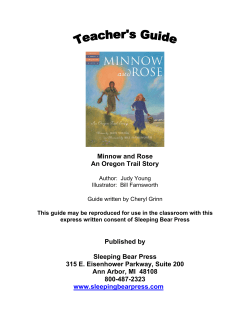 Minnow and Rose An Oregon Trail Story Published by Sleeping