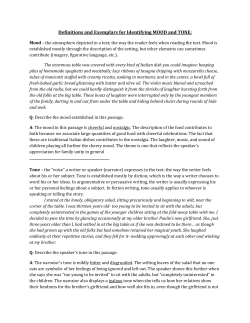 How to analyze MOOD, TONE, and their contribution to THEME