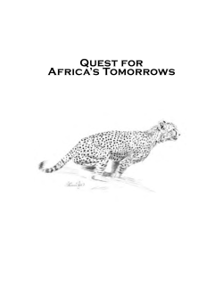 Quest for Africa`s Tomorrows