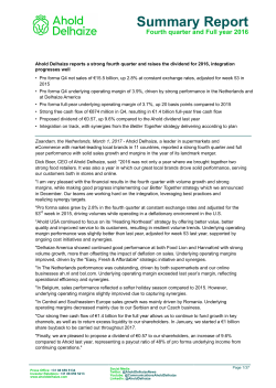 Summary Report - Ahold Delhaize