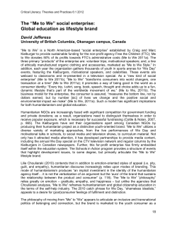 The &ldquo;Me to We&rdquo; social enterprise: Global education as lifestyle brand