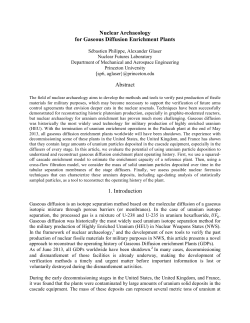 Nuclear Archaeology for Gaseous Diffusion Enrichment Plants
