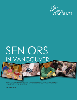 Seniors Backgrounder