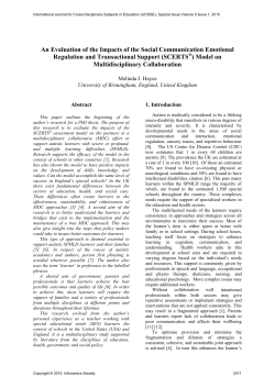 An Evaluation of the Impacts of the Social Communication Emotional