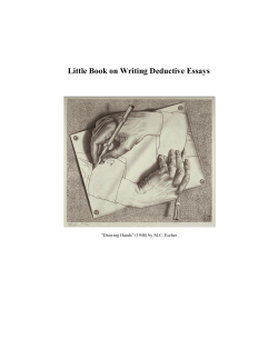 The Little Book on Writing Deductive Essays