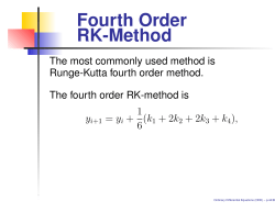 Fourth Order RK-Method