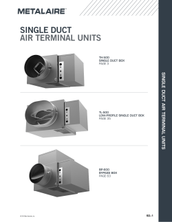 single duct air terminal units
