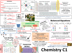 Chemistry C1 - Reigate School