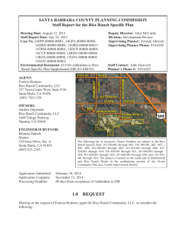Rice Ranch Specific Plan - Santa Barbara County Planning and