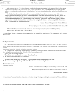 Whiskey Rebellion Document Analysis
