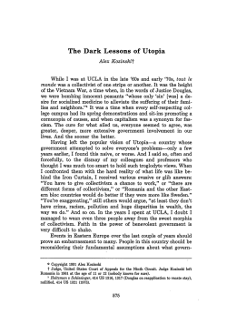 The Dark Lessons of Utopia - Chicago Unbound