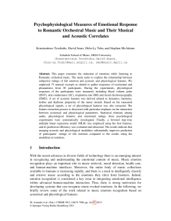 Psychophysiological Measures of Emotional Response to Romantic
